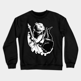 Digital drawing of an otter warrior 19/11/23 - medieval fantasy inspired art and designs Crewneck Sweatshirt